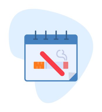 Basit Tütün Günü simgesi, vektör illüstrasyonu