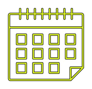 Takvim simgesi, vektör çizimi