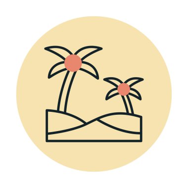 plaj simgesi vektörü beyaz arkaplanda izole edildi