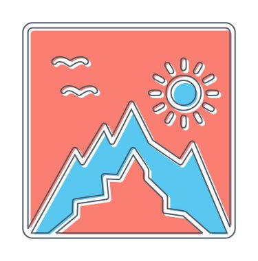 fotoğraf simgesi vektör illüstrasyonu