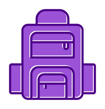 Sırt çantası ikon vektörü. Okul sırt çantası tabelası. izole edilmiş sınır sembolü çizimi