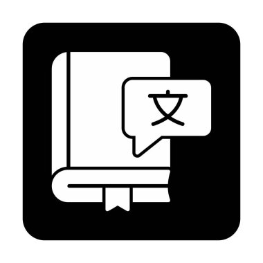 çevirmen sözlük vektör illüstrasyonu 