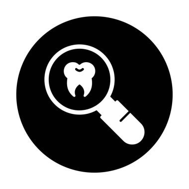 Diş kontrolü vektörü düz renk simgesi            