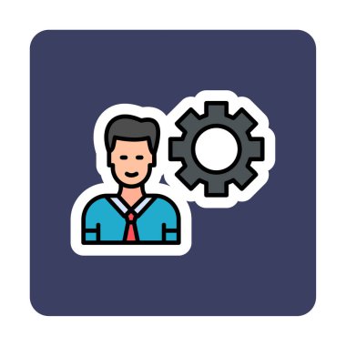 Yönetici simgesi, vektör illüstrasyonu basit tasarım