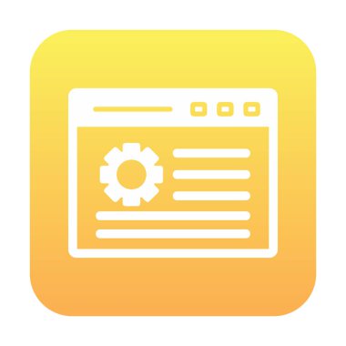 Ağ ayarı. Web simgesi basit illüstrasyon 