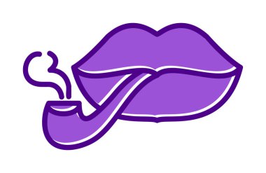 Düz Dumanlı ikon vektör illüstrasyonu