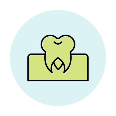 Azı dişi simgesi, vektör illüstrasyonu  