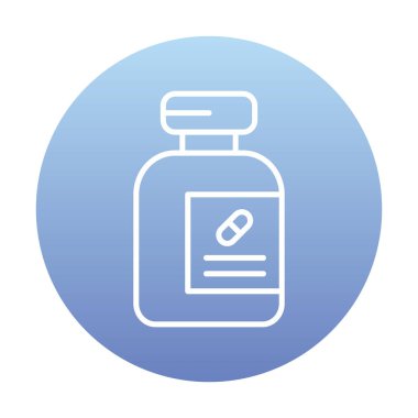 ilaç şişesi simgesi, vektör illüstrasyonu