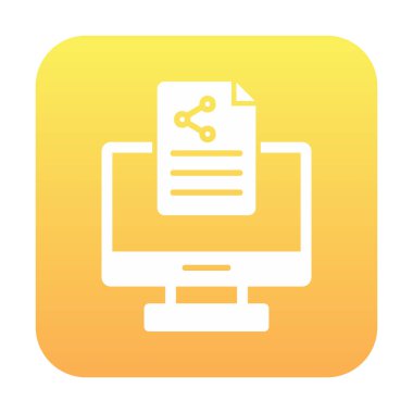 Simge paylaşım vektörlü düz bilgisayar