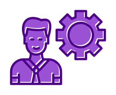 Yönetici simgesi, vektör illüstrasyonu basit tasarım