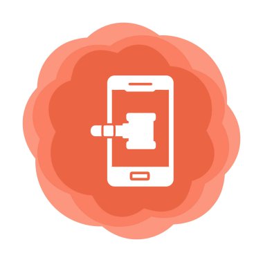 akıllı telefon simgesi, vektör illüstrasyonu basit tasarım