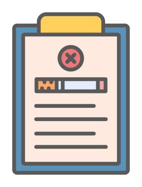 Sigara ikonu vektör illüstrasyonlu belge  