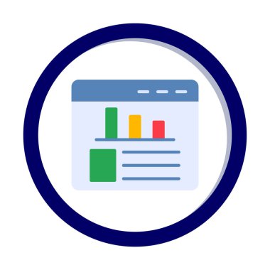 İstatistik simgesinin web vektör çizimi           