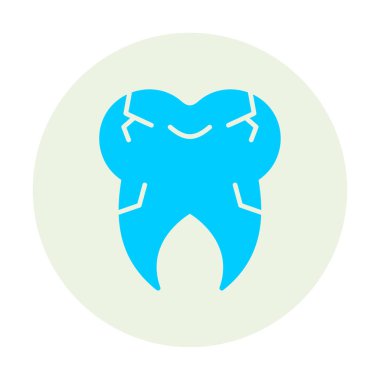 Kırık diş simgesi, vektör illüstrasyonu  