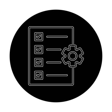 kontrol listesi renk simgesi. İnternet ve mobil uygulama için iş listesi. vektör izole çizimi. 