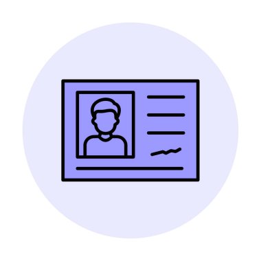 Tanımlama kartı vektör illüstrasyonu