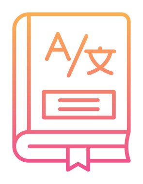 sözlük modern simgesinin vektör illüstrasyonu                               