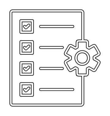 kontrol listesi renk simgesi. İnternet ve mobil uygulama için iş listesi. vektör izole çizimi. 