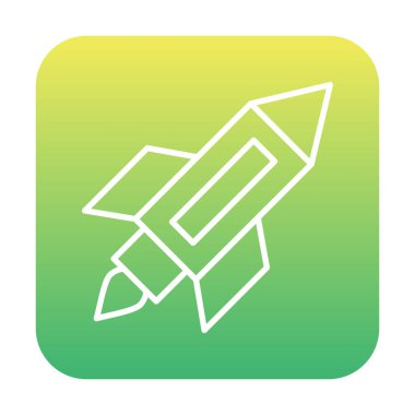 roket simgesi, vektör illüstrasyonu  