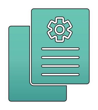 Çalışma Raporu. Web simgesi basit illüstrasyon