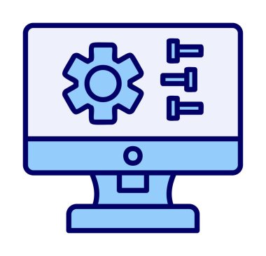 Ayarları web simgesi, vektör çizim              