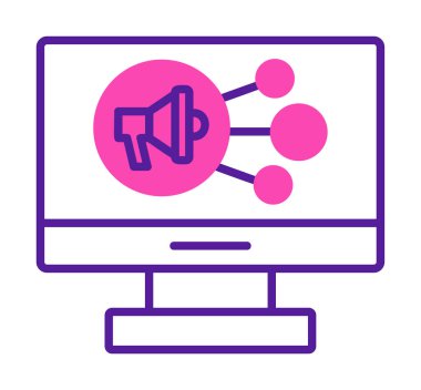 vektör Sosyal Ortam simgesi illüstrasyonu                