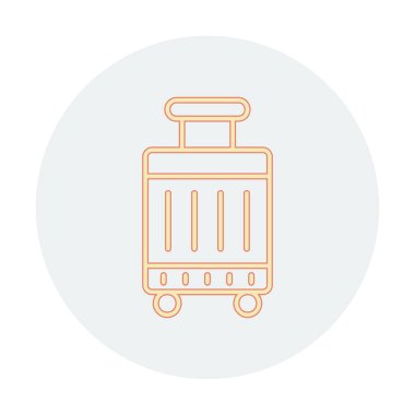 bavul ikonu vektör illüstrasyonu 