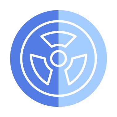 Radyasyon işareti. Web simgesi basit tasarım