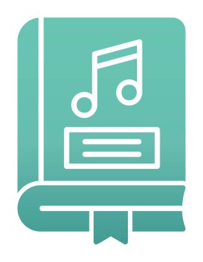 müzik kitabı simgesi, vektör illüstrasyonu 