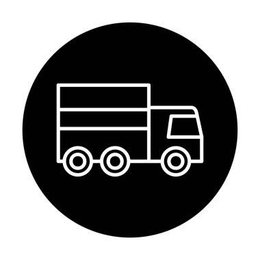 kamyon simgesi, vektör illüstrasyonu