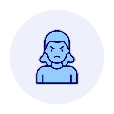 kızgın kişi simgesi, vektör illüstrasyonu basit tasarım