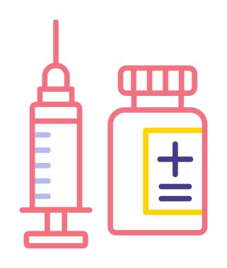 Aşılama web simgesi, vektör illüstrasyonu