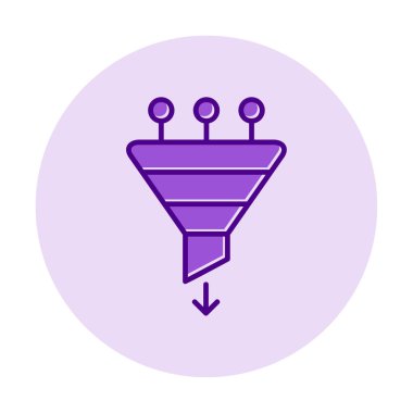 Basit düz huni simgesi vektör çizimi 