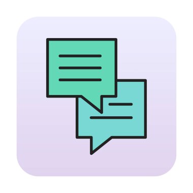 Konuşma baloncukları iletişim simgesi izole