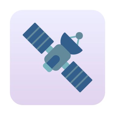 Uydu Simgesi, vektör illüstrasyonu 