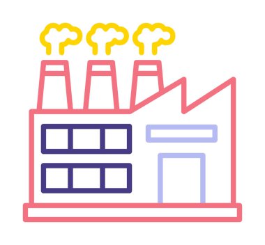 Factory icon, vector illustration simple design