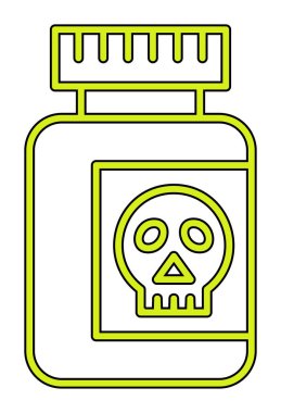 Zehir. Web simgesi basit illüstrasyon 