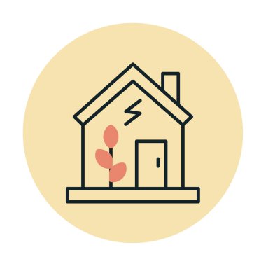 vector illustration of Green house icon 