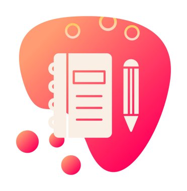 Kalem, vektör illüstrasyonlu günlük 