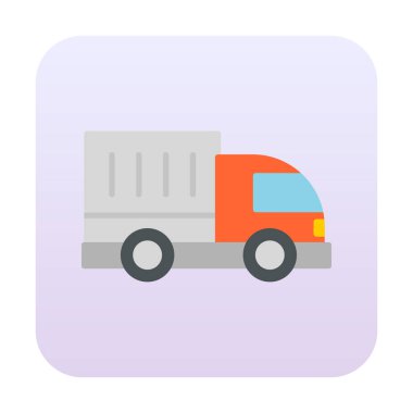 kamyon simgesi, vektör illüstrasyonu