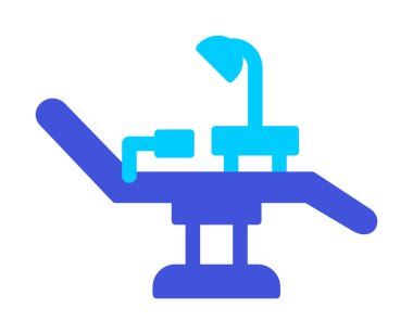 Dişçi Sandalyesi vektör illüstrasyonu, simge ögesi arkaplanı                