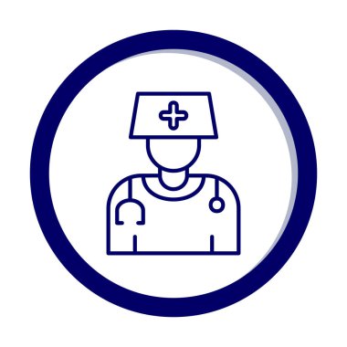 Bayan doktor simgesinin vektör çizimi
