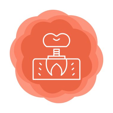 Dentistry implant icon outline vector. Dental tooth. 