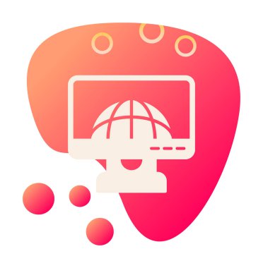 Global News web simgesi vektör illüstrasyonu                