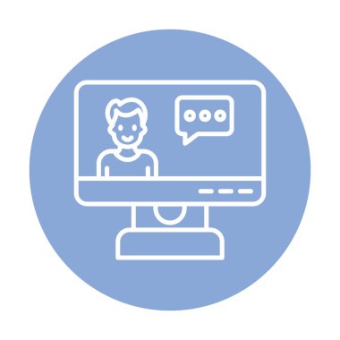 TV haber simgesi, vektör illüstrasyonu basit tasarım