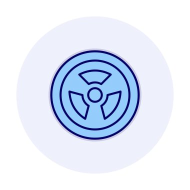 Radyasyon işareti. Web simgesi basit tasarım