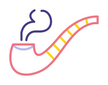 tütün tüttürme çubuğu simgesi, vektör illüstrasyonu