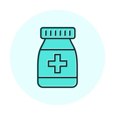 Düz tarzda ilaç şişesi simgesi 