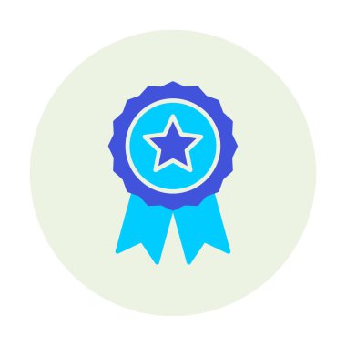  Basit ödül rozet vektörü düz çizgi simgesi