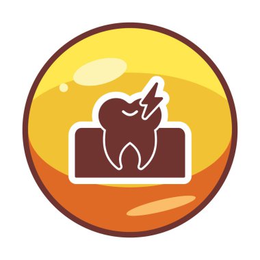 Diş ağrısı ikonu, vektör illüstrasyonu   